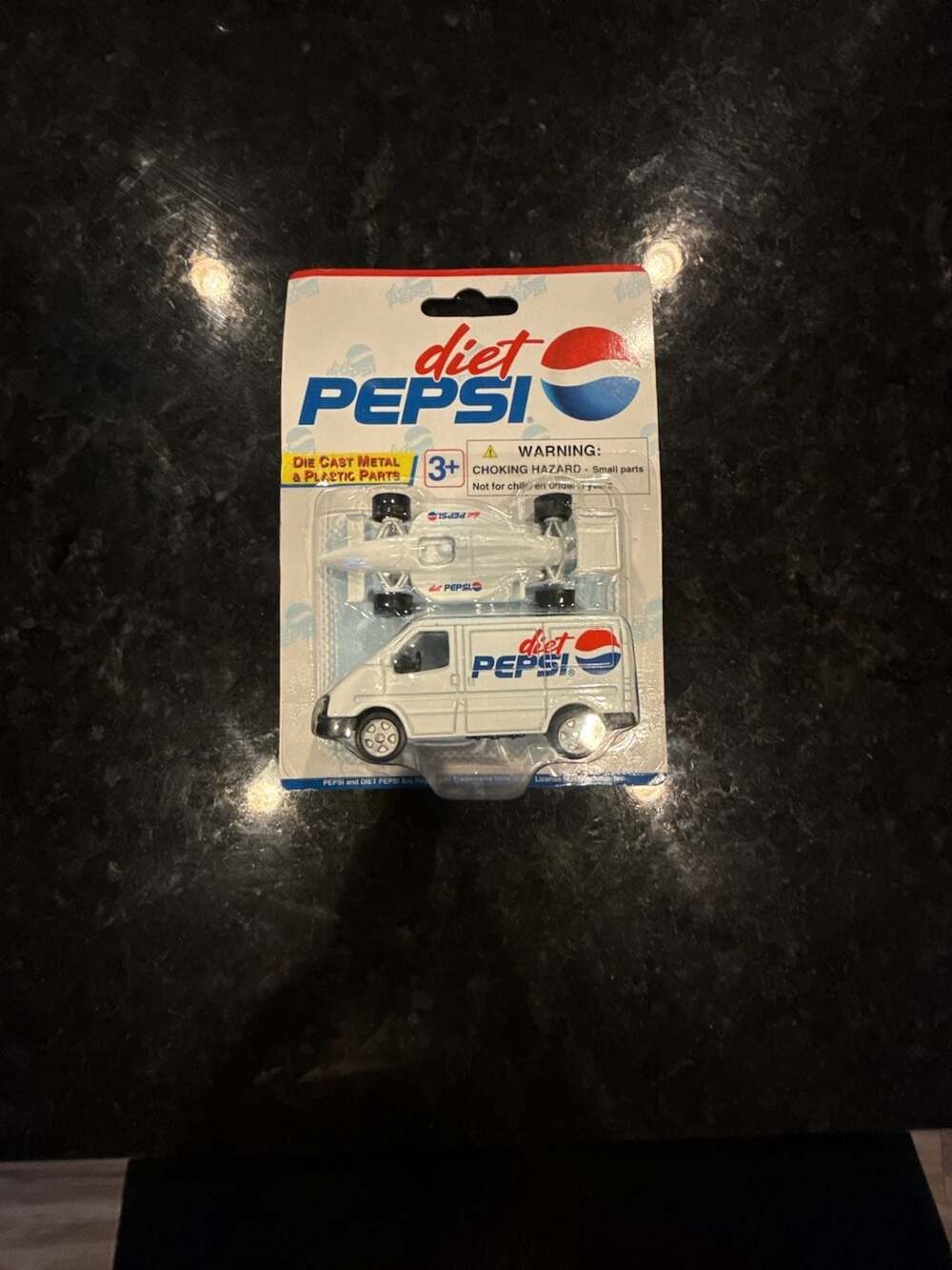 Diet Pepsi Diecast Set: Ford Transit Delivery Van and Formula Race Car
